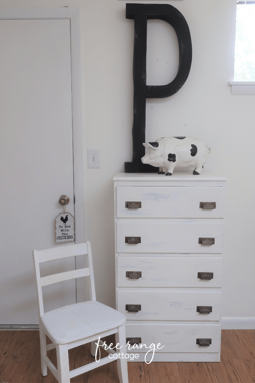 Chalk painted chest of drawers/dresser