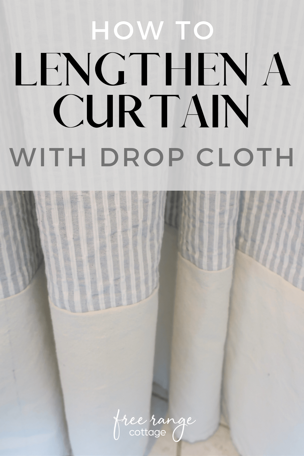 Drop cloth curtain