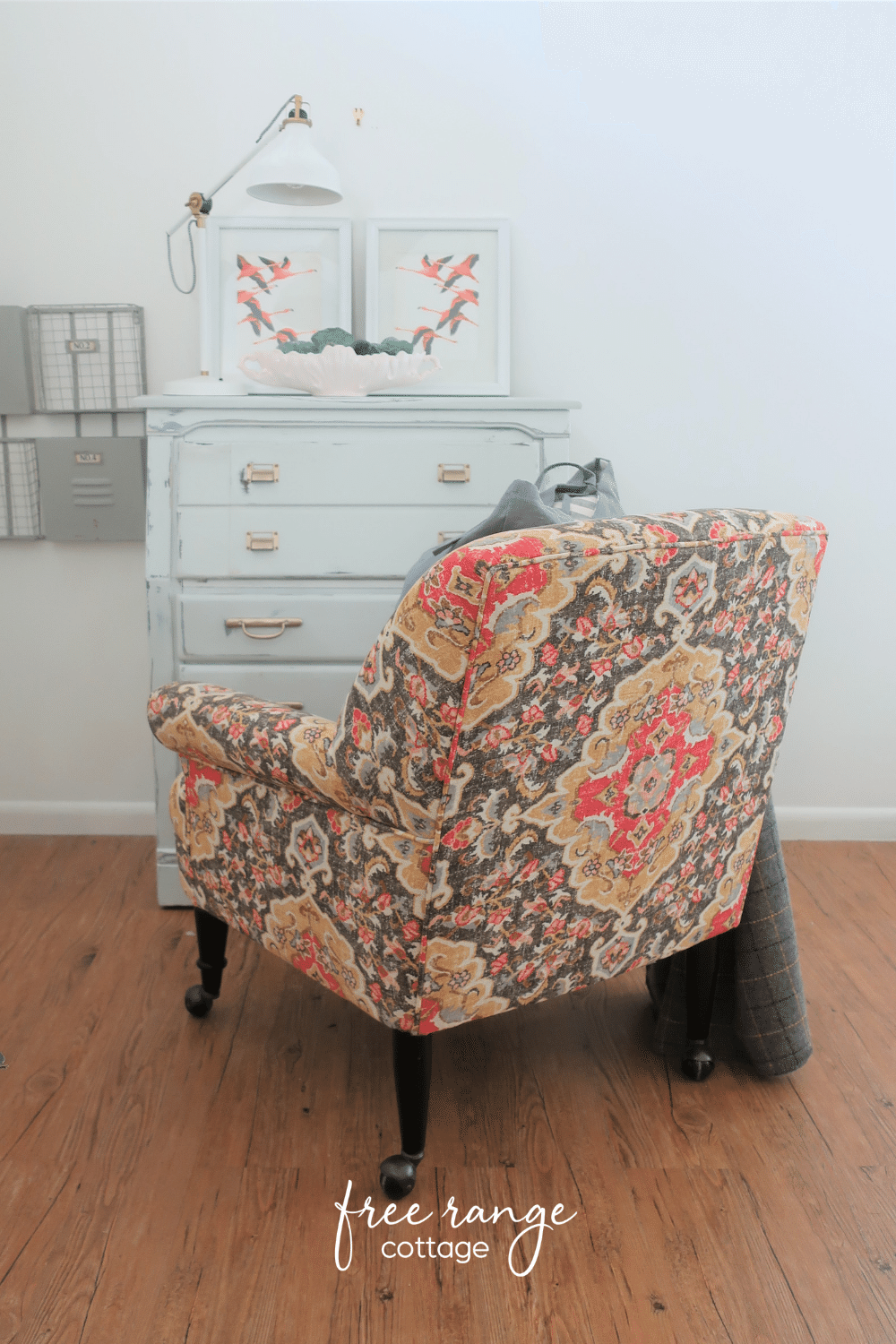 Boho chair and chalk painted desk