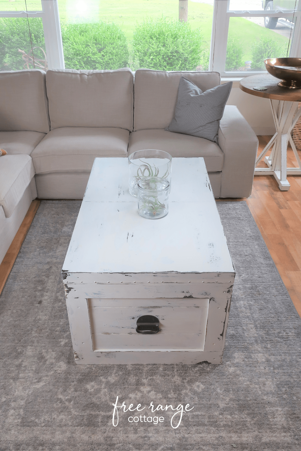 White trunk side deals table