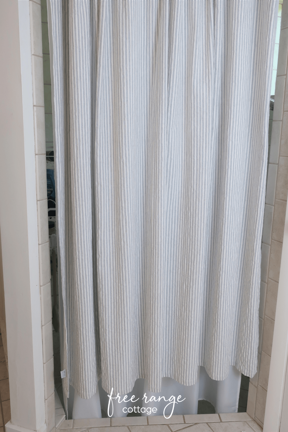 Shower curtain before