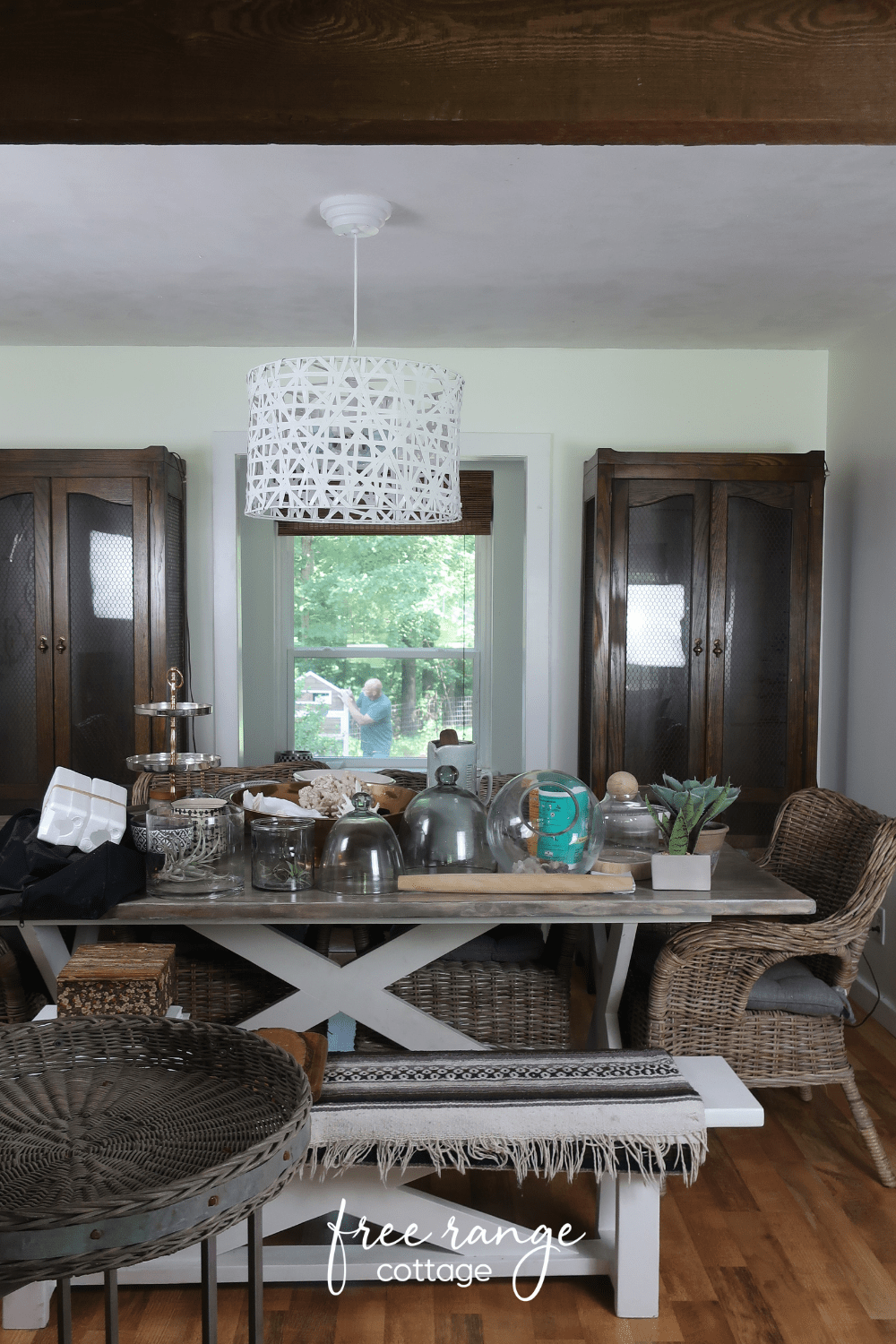 Farmhouse dining room furniture makeover