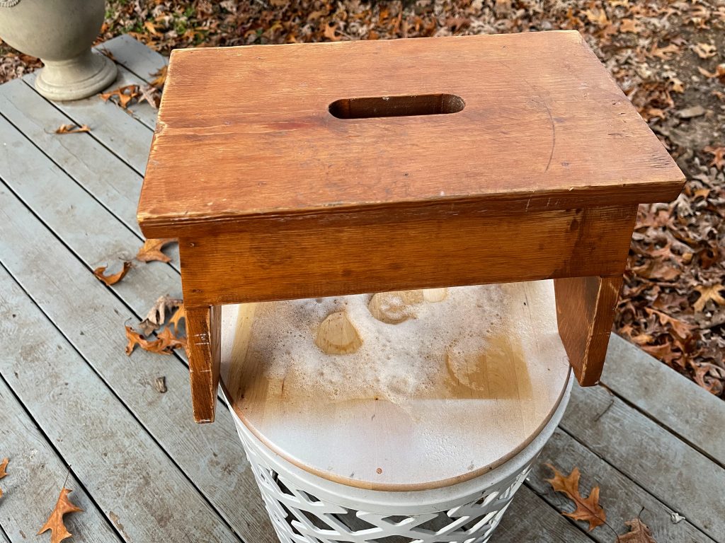 How to Strip Wood Furniture with Oven Cleaner! - Free Range Cottage