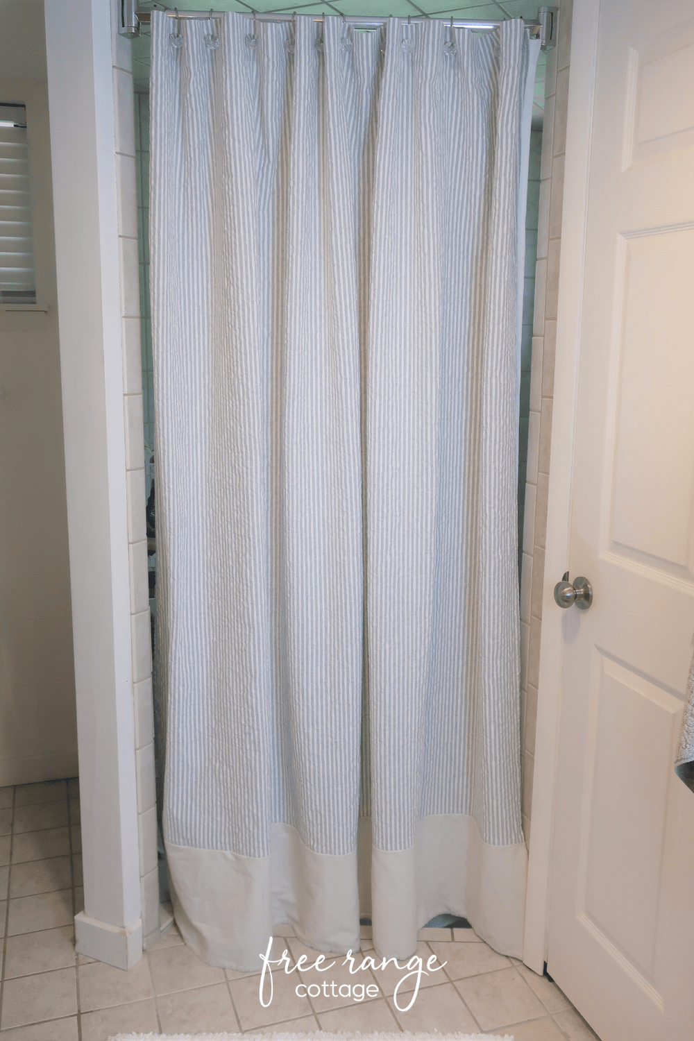 Lengthen A Curtain With Drop Cloth, How To Extend Shower Curtain Length