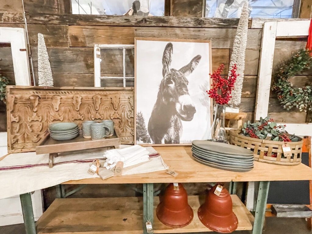 Donkey picture with vintage finds