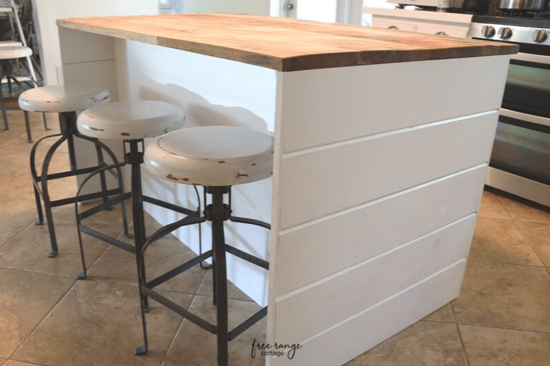 Ikea Diy Kitchen Island With Thrifted Counter Top Free Range Cottage