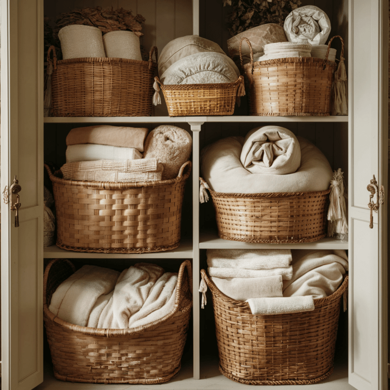 7 Expert Tips to Organize Your Home with Baskets - Free Range Cottage
